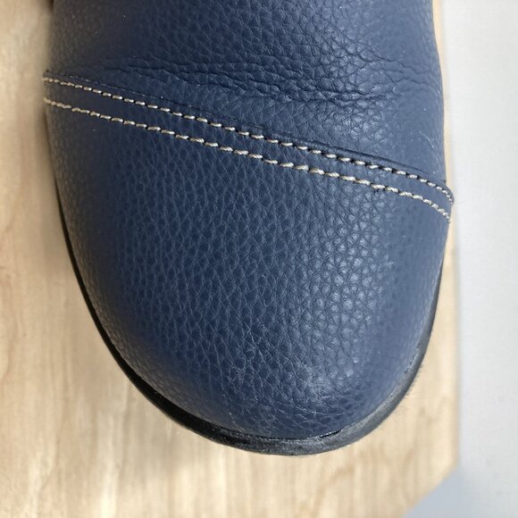 Lazypop Women's Size 7, Navy Blue Leather Loafers Comfort‎ Casual Lightweight - Picture 9 of 11